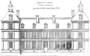 Gravure uit Le premier volume des plus excellents Bastiments de France door Jacques I Androuet du Cerceau